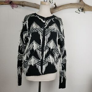 Volcom yarn fringe knit cardigan